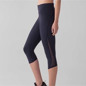 Lululemon Train Times Crop (17" ) purple leggings